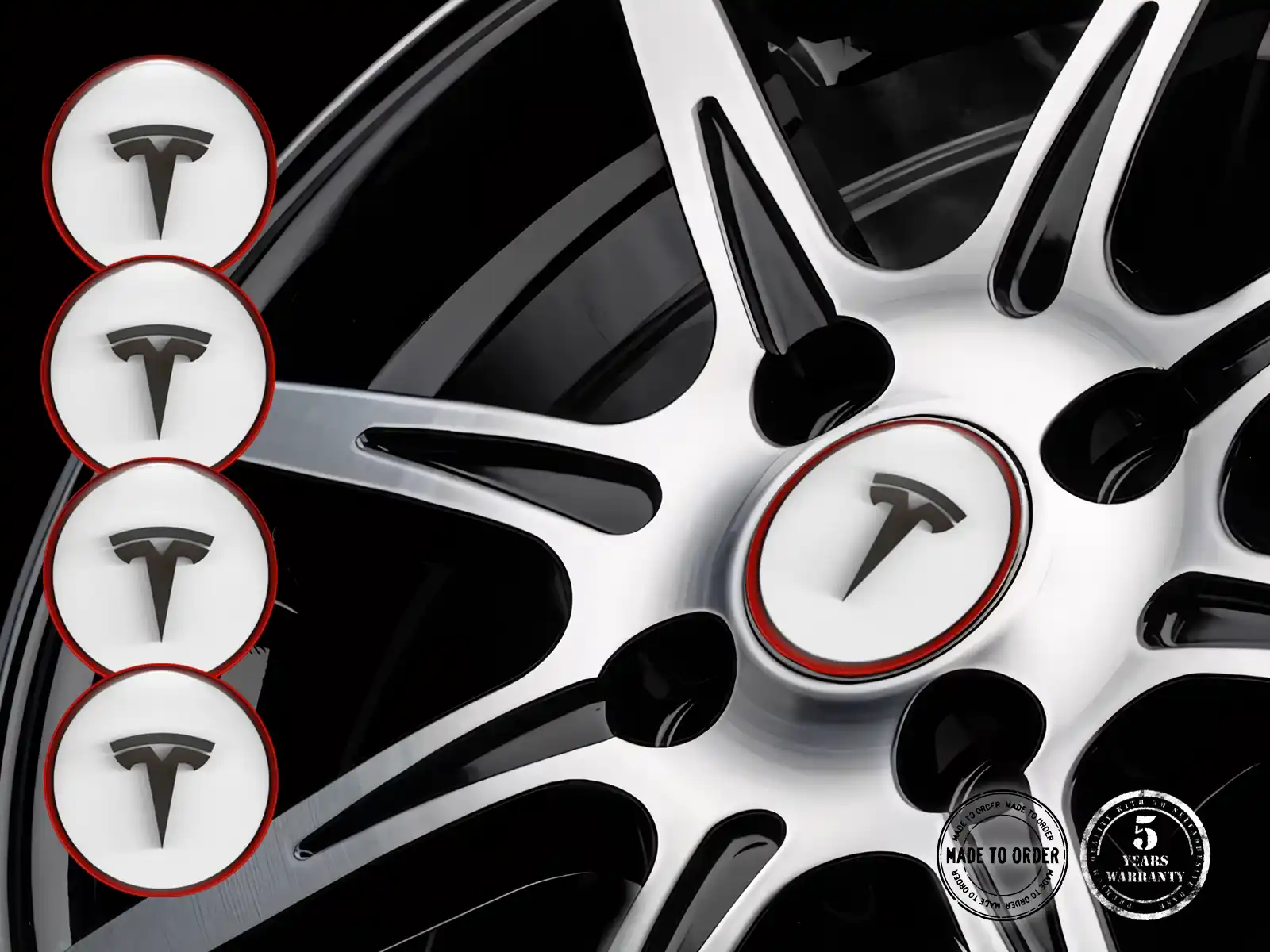 Tesla Epoxy Dome Aufkleber Luxus Autoembleme